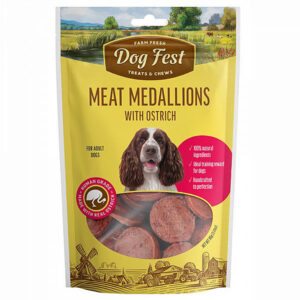 DogFest Jaanalinnuliha medaljonid, kõikidele koertele, 90g