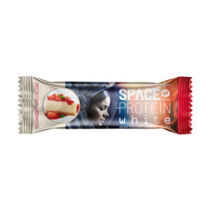 SPACE PROTEIN Külmkuivatatud maasikatega, kookose-juustukoogi maitseline proteiinibatoon jogurtikattega 45g