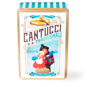 Itaalia Cantuccini küpsised mandlitega metallkarbis 200g