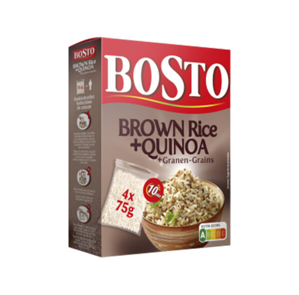 Bosto Pruun riis kinoa ja teravilja 4*75g