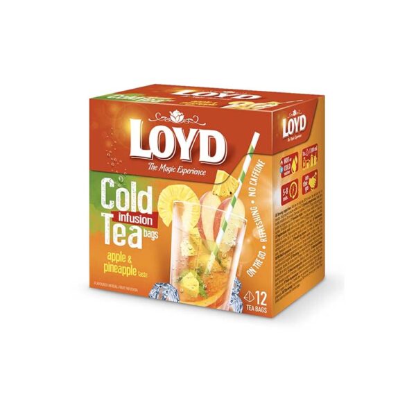 Külm tee õuna ja ananassiga, LOYD, 12 x 2.5g