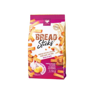 Leivakrõpsud või ja küüslauguga, CRAZY BAKERY, 60 g