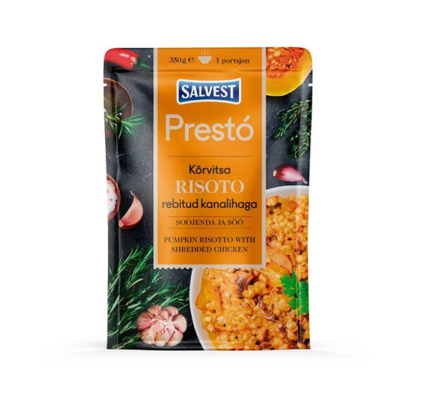 Kõrvitsa risoto rebitud kanalihaga, PRESTO, 350g